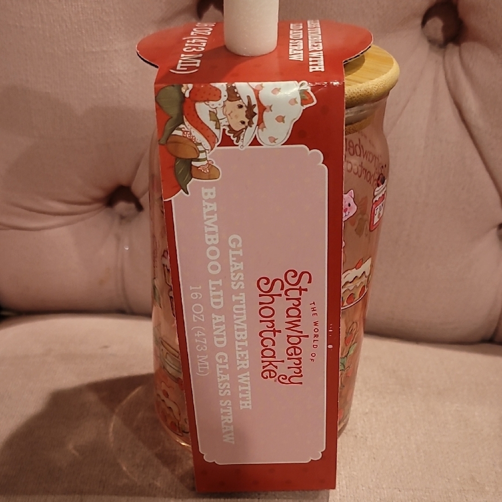 Strawberry Shortcake Glass Jar with Lid - Picture 3 of 5
